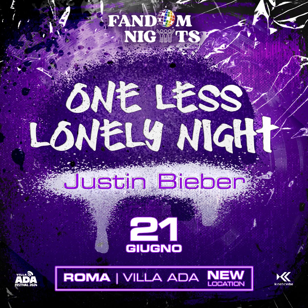 JustinTeamITA's tweet photo. Beliebers, abbiamo cambiato location della prima #OneLessLonelyNight che si svolgerà a VILLA ADA a Roma!

🗓️ 21 giugno
🕦 dalle 21:00 alle 23:00 
🎟️ Ingresso GRATUITO previa registrazione qui: https://t.co/7am3CrBVNk
⚠️Ingresso senza limiti di età https://t.co/XSRouyYQGf
