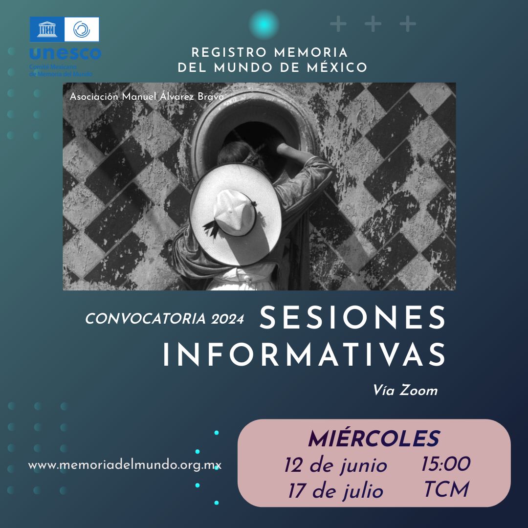 #HazMemoria
¿List@s para la primera sesión de información sobre la Convocatoria 2024 al Registro Memoria del Mundo de México? 

Acompáñanos el próximo miércoles, 12 de junio, resuelve tus dudas y prepara tu expediente. 

Enlace a la sesión: cetys.zoom.us/s/9576570713