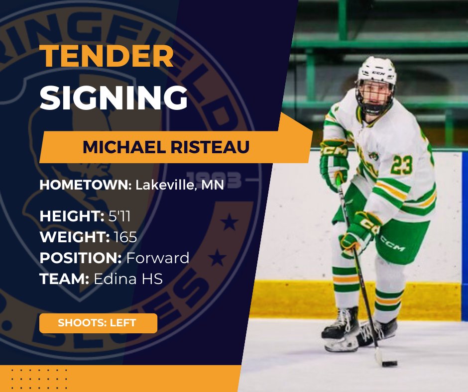 🚨TENDER ALERT🚨

The Jr. Blues have signed Michael Risteau to a tender agreement for the 2024-25 season. Welcome to the Capital City Michael!