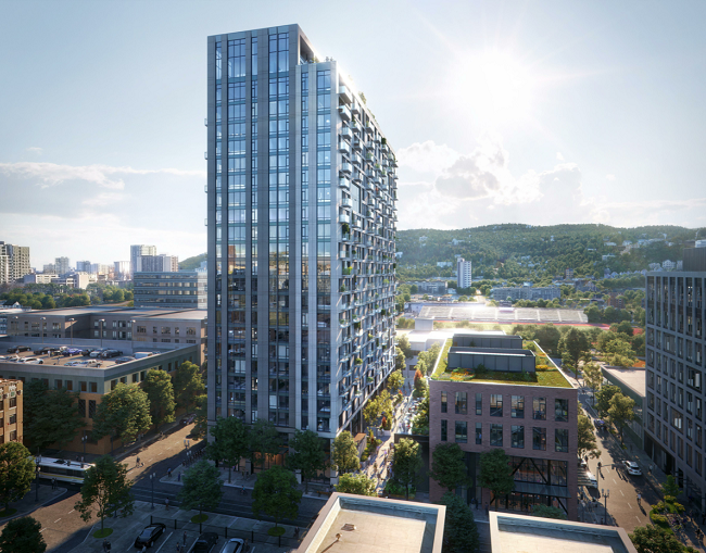 CKCPS's tweet photo. The #mixeduse development project, #PressBlocks, has made significant progress in #Portland, #Oregon. The concrete #residential tower is halfway up at level 11, While the #masstimber &amp; #bucklingrestrainedbrace (BRB) is up on the #office building.

#24stories #Concrete  #CKC https://t.co/axaqQmKYhT