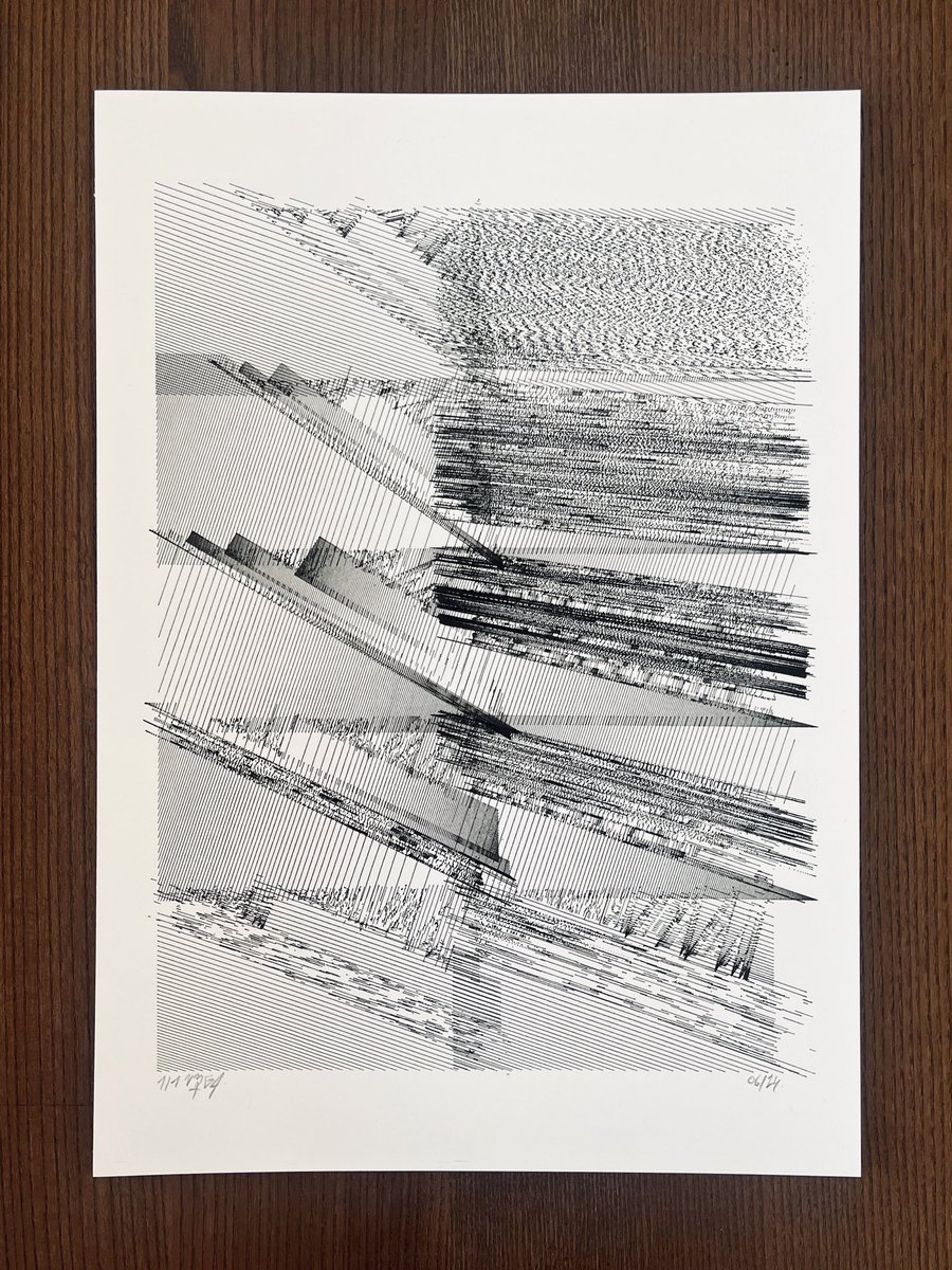 Directions → 131212 lines → ~15 hours of plotting → 29.7x42cm → Rotring 0.2mm