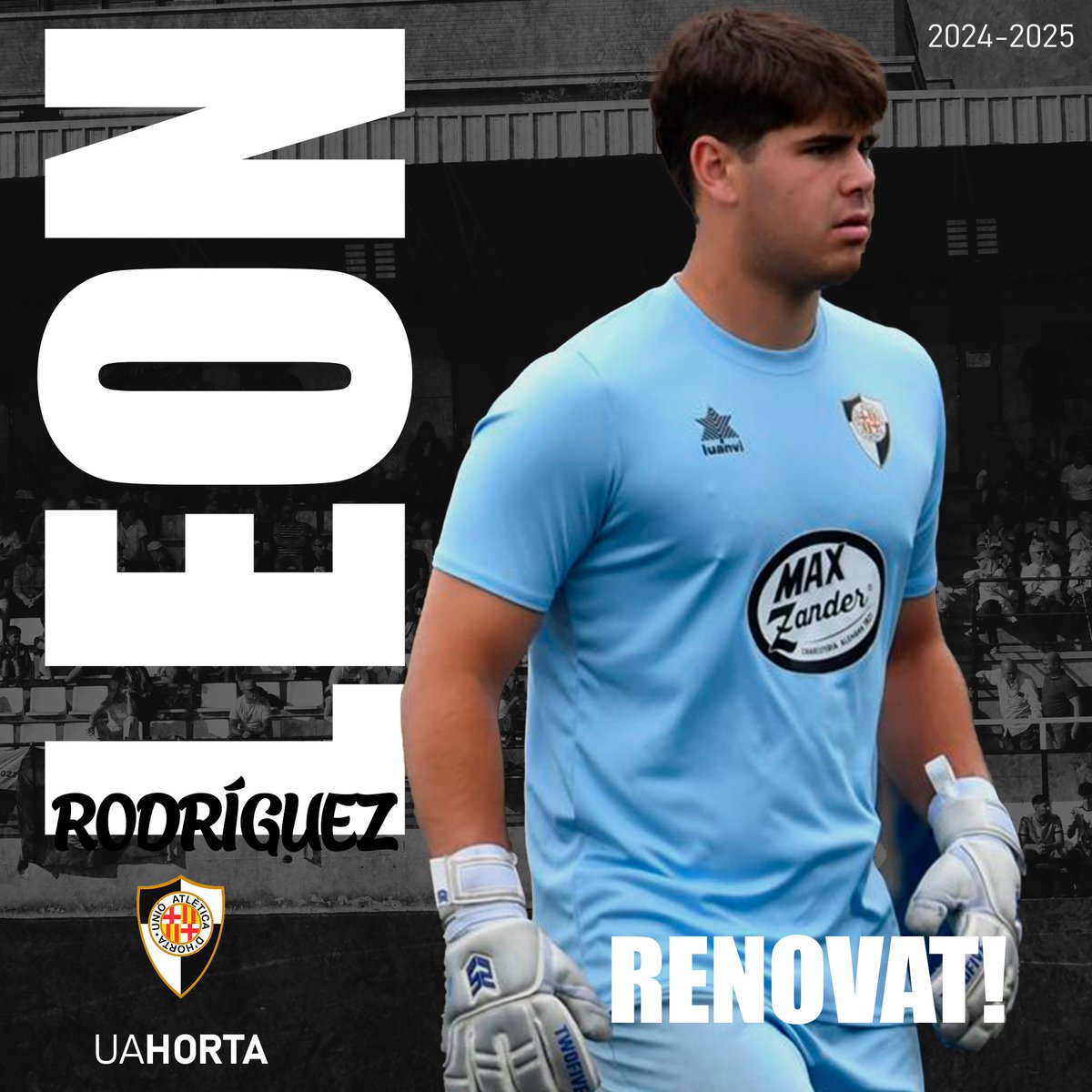 🔄 𝐑𝐄𝐍𝐎𝐕𝐀𝐂𝐈Ó| Leon Rodríguez renova el seu compromís amb l'Horta. La seva 3a temporada en el club!

A per més junts, <a href="/Leonrp13_/">Leon🦁</a> !🖤🤍

#VamosHorta⚪️⚫️