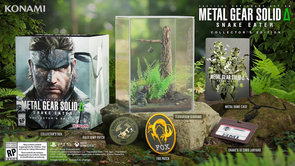 The new Metal Gear Solid Legacy Series Part 2 video includes a first look at the Metal Gear Solid Delta: Snake Eater Deluxe and Collector's editions: 
youtube.com/watch?v=1p-dbS…

There's also an interview with producer Noriaki Okamura.

Gematsu page: gematsu.com/games/metal-ge…
