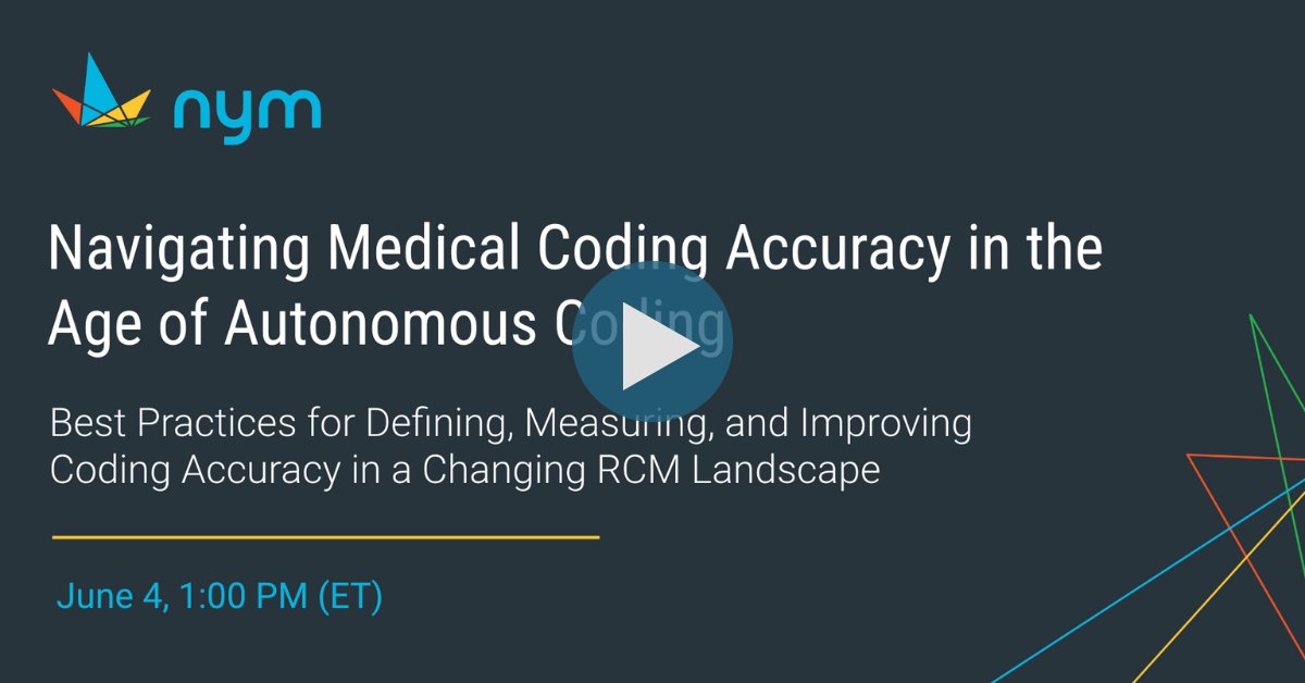 NymHealth's tweet image. Did you miss our webinar on medical coding accuracy earlier last week?
Don’t worry - you can now watch the full webinar on-demand on our website! ⬇️
Watch now: go.nym.health/webinar-naviga…
#medicalcodingaccuracy #autonomousmedicalcoding #webinar #medicalcodingsimplified
