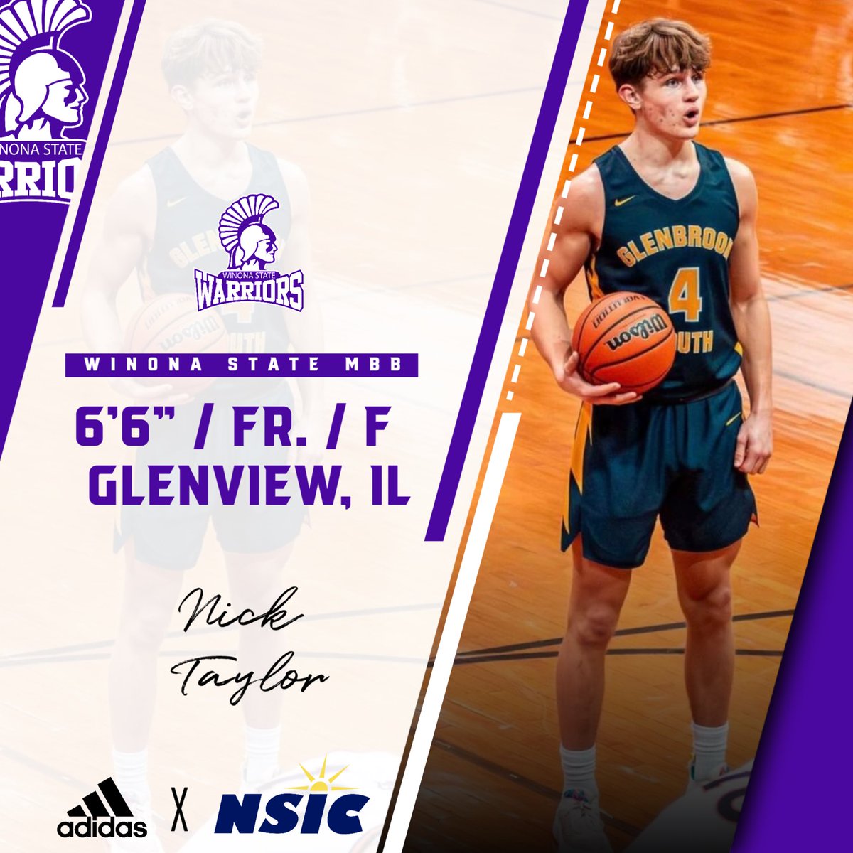 Please welcome the next addition to our 2024 class 🖊️ 
Nick Taylor / 6’6” / Fr. / F / Glenview, IL 
▫️2x Ed Molitor All Tournament Team 
▫️Ed Molitor MVP 
▫️CSL South All Conference Team 
▫️IBCA 3rd Team All State 
▫️Jack Tosh All Tournament Team 
▫️IBCA All Star Game Team MVP
