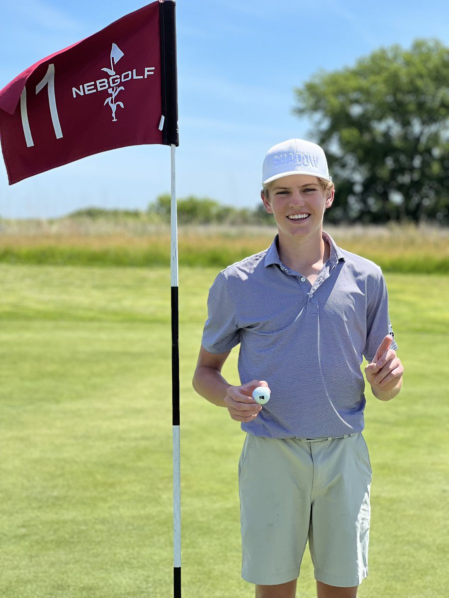 NGAgolf's tweet photo. Everything is falling today as Killian Shanahan knocks down our SECOND ACE OF THE DAY on Hole 11! #NebJrAm https://t.co/0g3gcwicZO