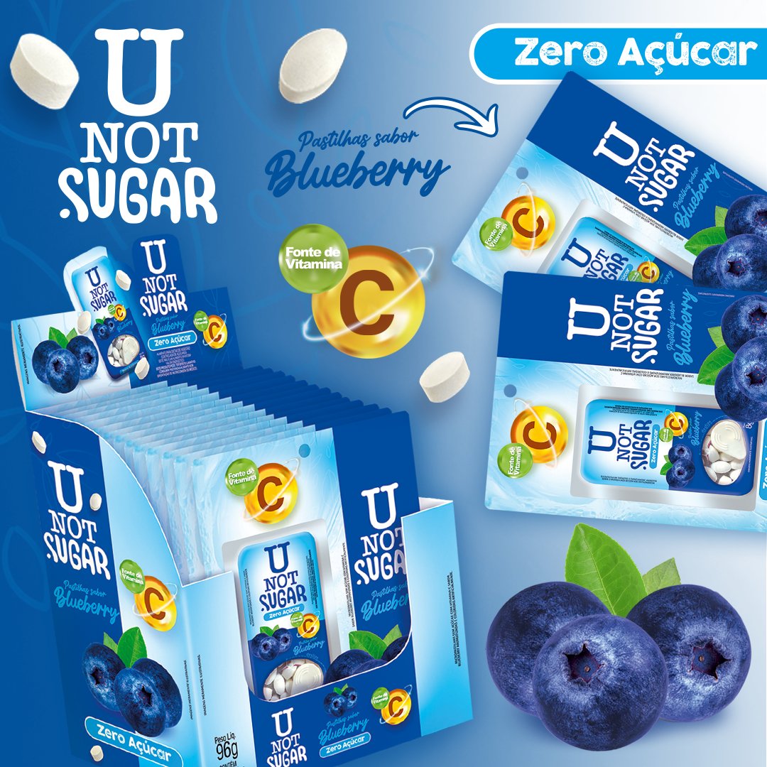 danillabrasil's tweet image. ELE CHEGOOOU!!!! U Not Sugar chegou trazendo um novo significado de refrescância e cuidado. Nossas pastilhas sabor blueberry é a escolha certa para você ter sempre consigo.
✅ Zero açúcar
✅ Fonte de vitamina C
✅ Sabor duradouro
#UNotSugar #pastilhas #refrescante #danillabrasil