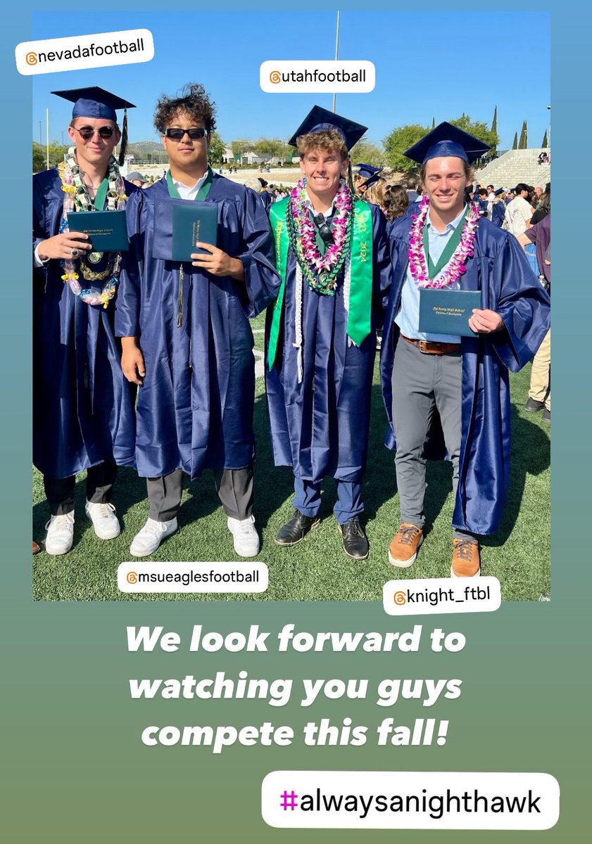 dnhsFB's tweet photo. As these boys report to their respective programs in the coming weeks, we wish you tremendous success. @Eli_gilmour @TreyKicker @Terryhou75 @JackChrist71088 #alwaysanighthawk https://t.co/iZNHa2gKtt