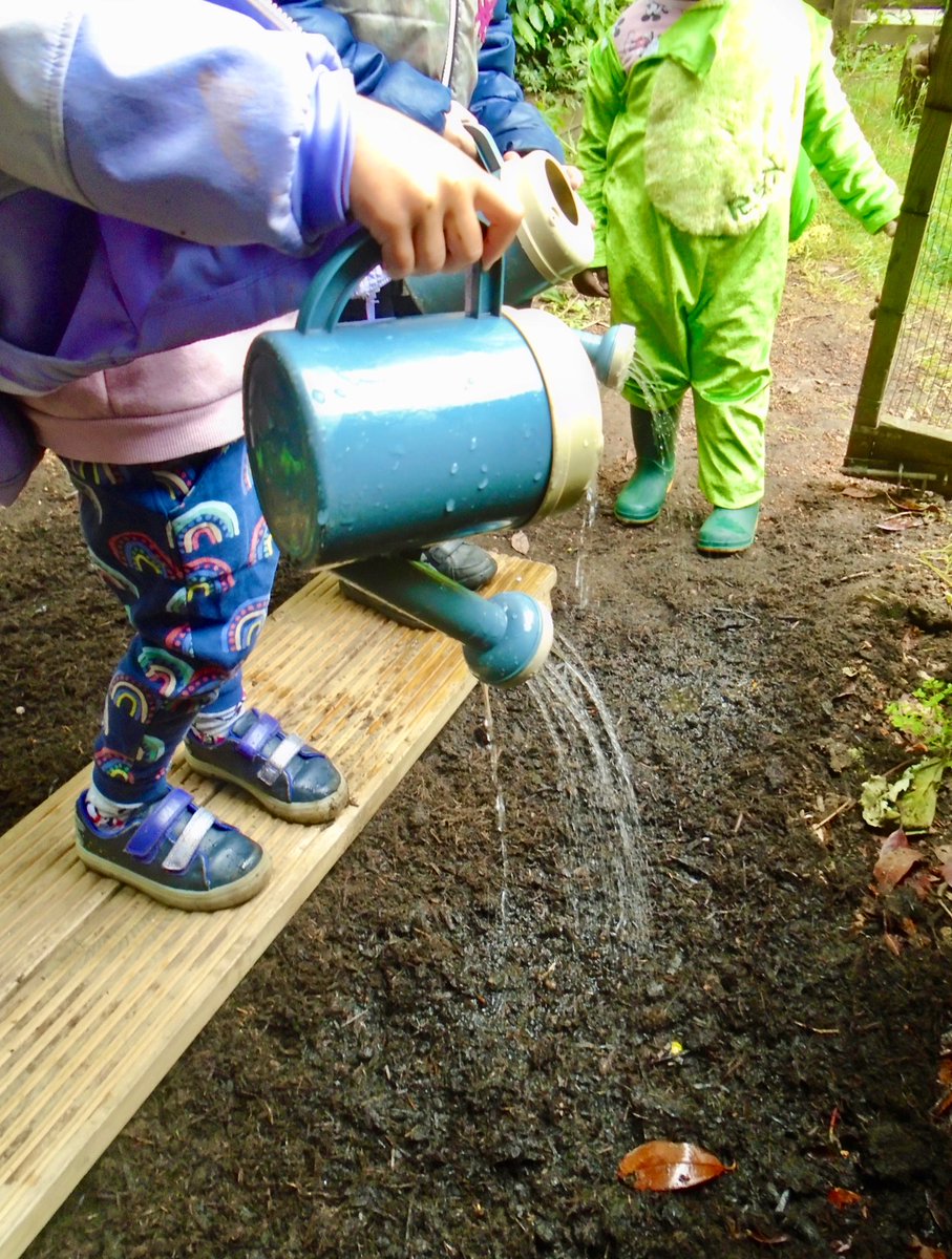 Day 10 of #30DaysWild and the children sowed wild flower seeds in the mud kitchen.
“They look like chocolate eggs”
“The rain will make the flowers grow”
“I throw the seed all the way to there”
“More seeds”
“Water all go”
“We don’t want the squirrels to take our seeds”