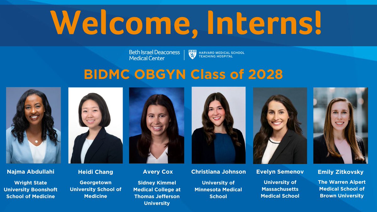 🎉 Excited to welcome the Class of 2028 interns to our #OBGYN Department at <a href="/BIDMChealth/">BIDMC</a>! Your journey in medicine is just beginning and we're thrilled to have you with us. Here’s to a future of growth, learning and excellence in healthcare!
#MedTwitter #residency