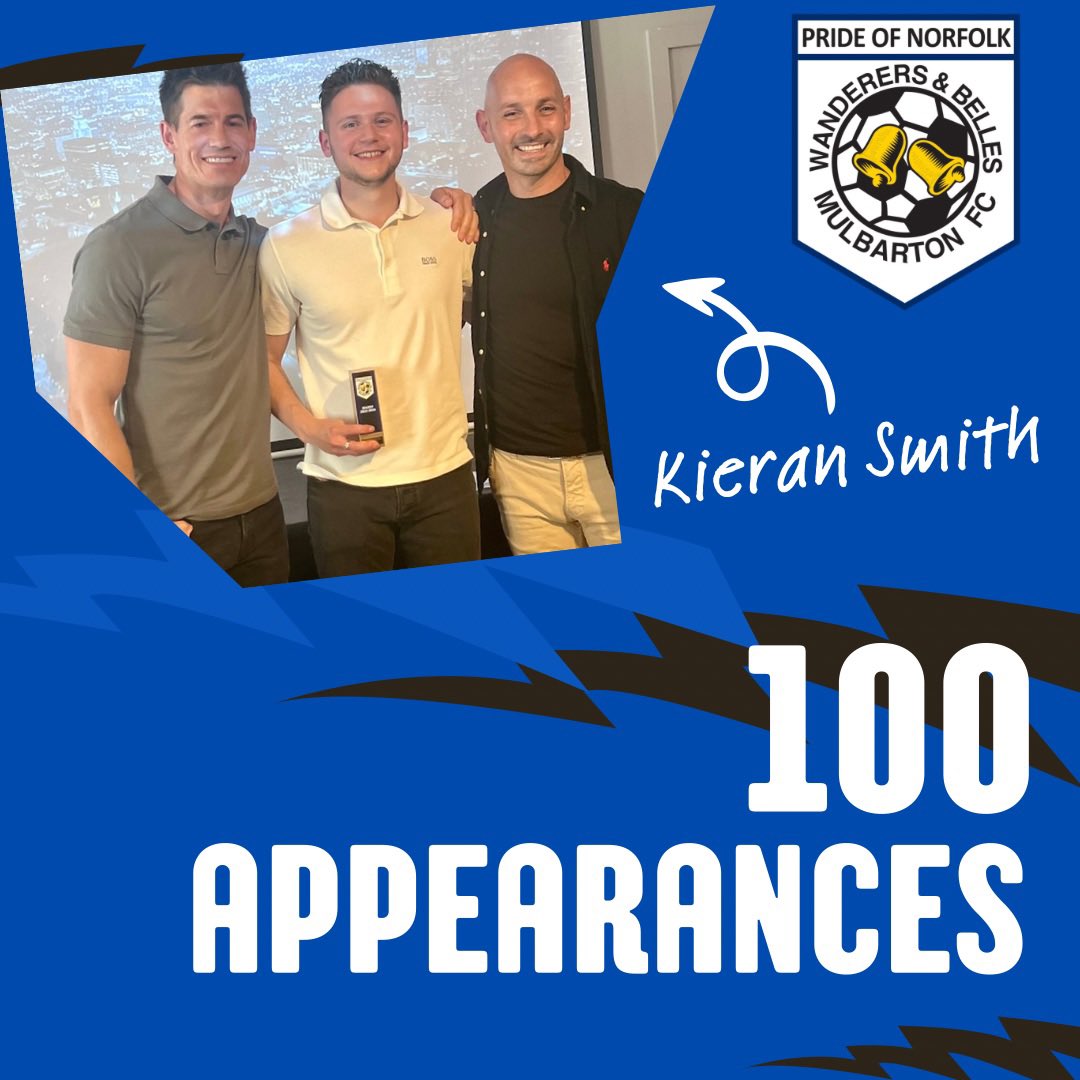 MulbartonFC's tweet image. Smithy @Smoothsmith42 collected his 𝟭𝟬𝟬 𝗔𝗣𝗣𝗘𝗔𝗥𝗔𝗡𝗖𝗘𝗦 trophy on Saturday night. 😍

A fans favourite at Mulberry Park who continues to give everything for the shirt and his team mates! 💪🏽 🖤💙