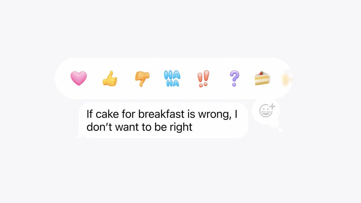 PopBase's tweet photo. iOS 18 will let you tapback using any emoji. https://t.co/Qb5L0SJuhE