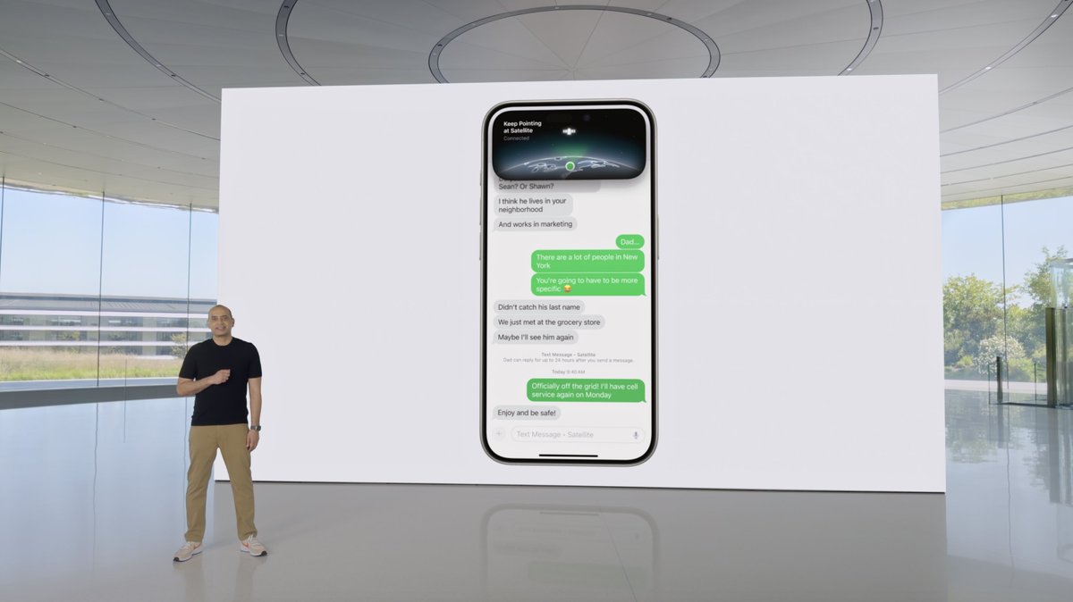 You can now send a message via satellite in iOS 18 when you don't have signal #WWDC24