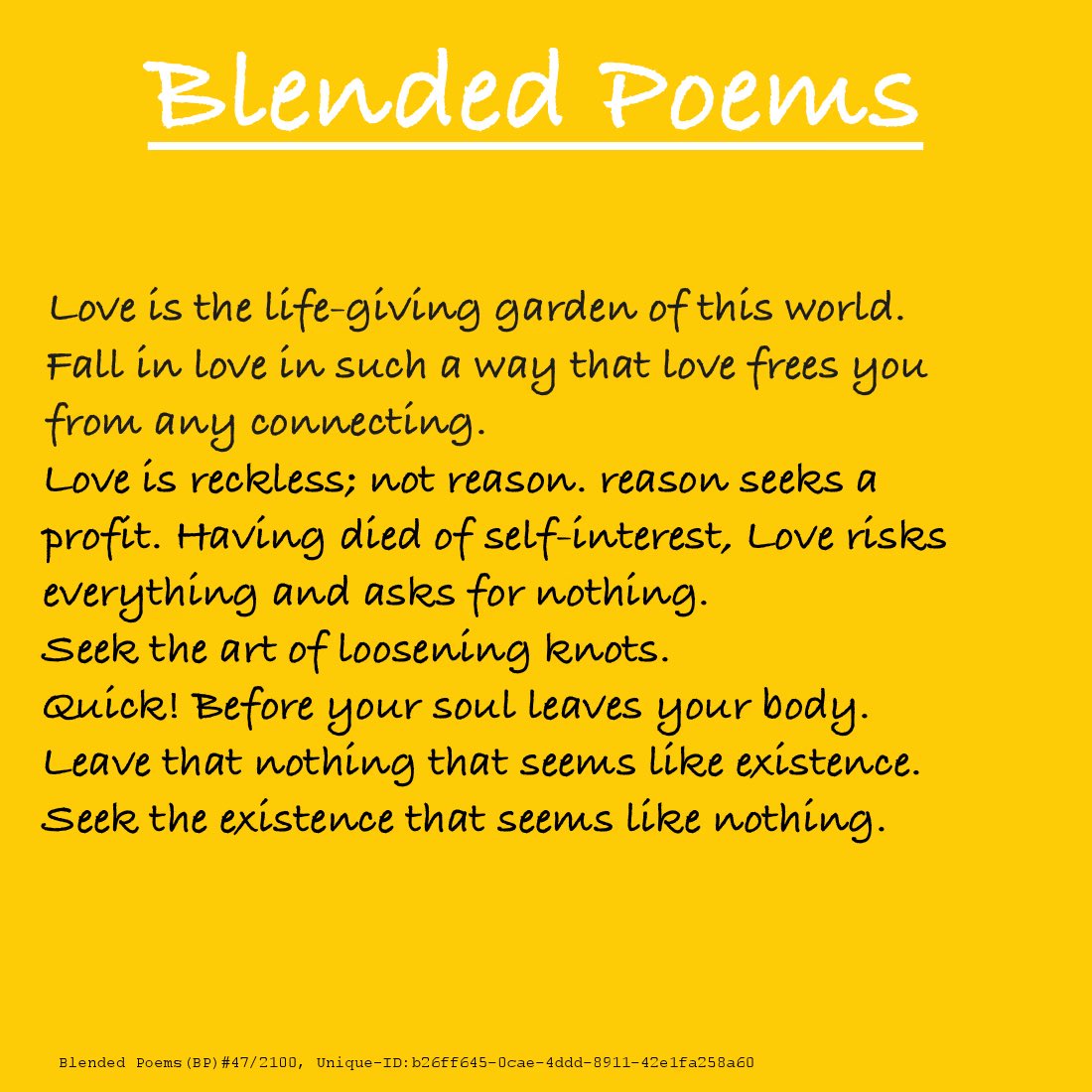 7R7IO's tweet photo. Owning one of these Blended Poems NFTs means becoming a custodian of this cultural heritage, an opportunity to connect with the past and be part of a legacy that will continue on the blockchain for as long as the blockchain itself exists. https://t.co/zoCkh5Ct3s