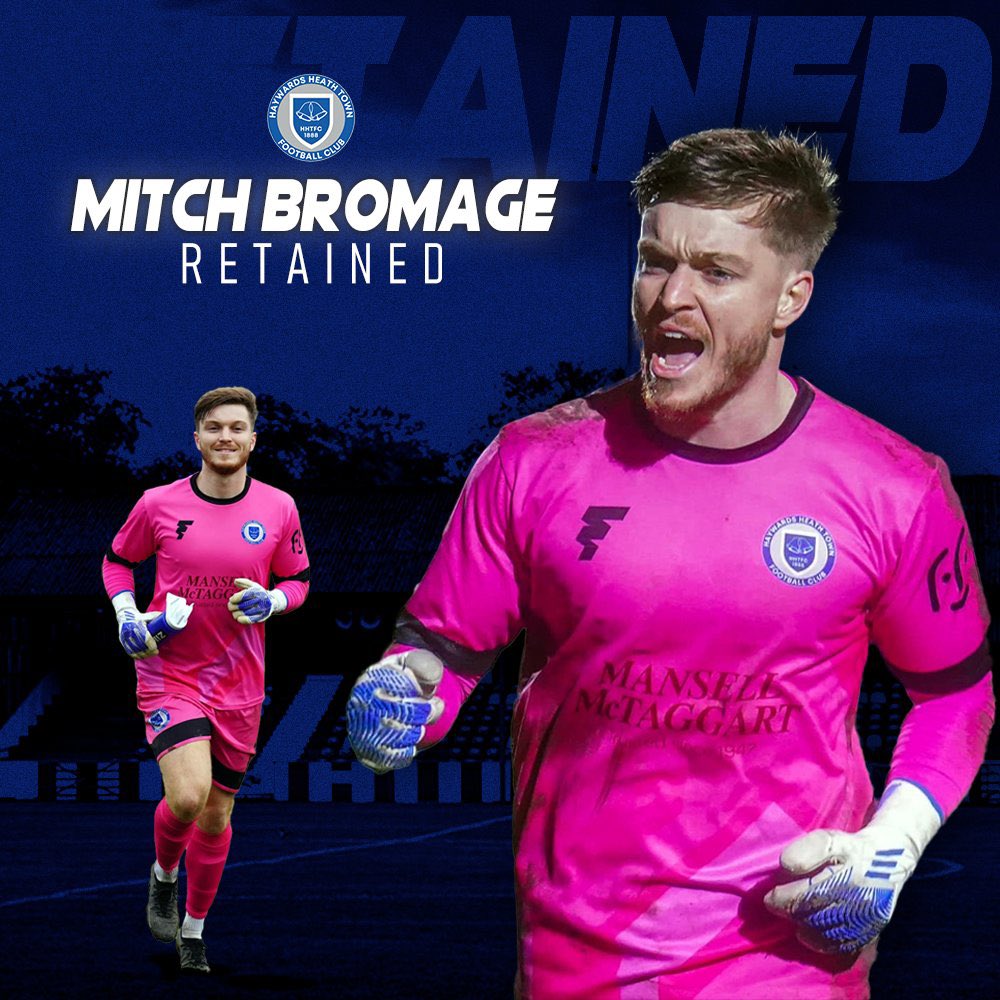 We’re delighted to announce Mitch Bromage has agreed to remain a Heath player for next season!

Mitch joined us in mid January and went on to keep 7 clean sheets in the league, and also picked up Manager’s Player of the Season 🧤

<a href="/MitchBromage/">Mitch Bromage</a> is here to stay 🤝

#HHTFC