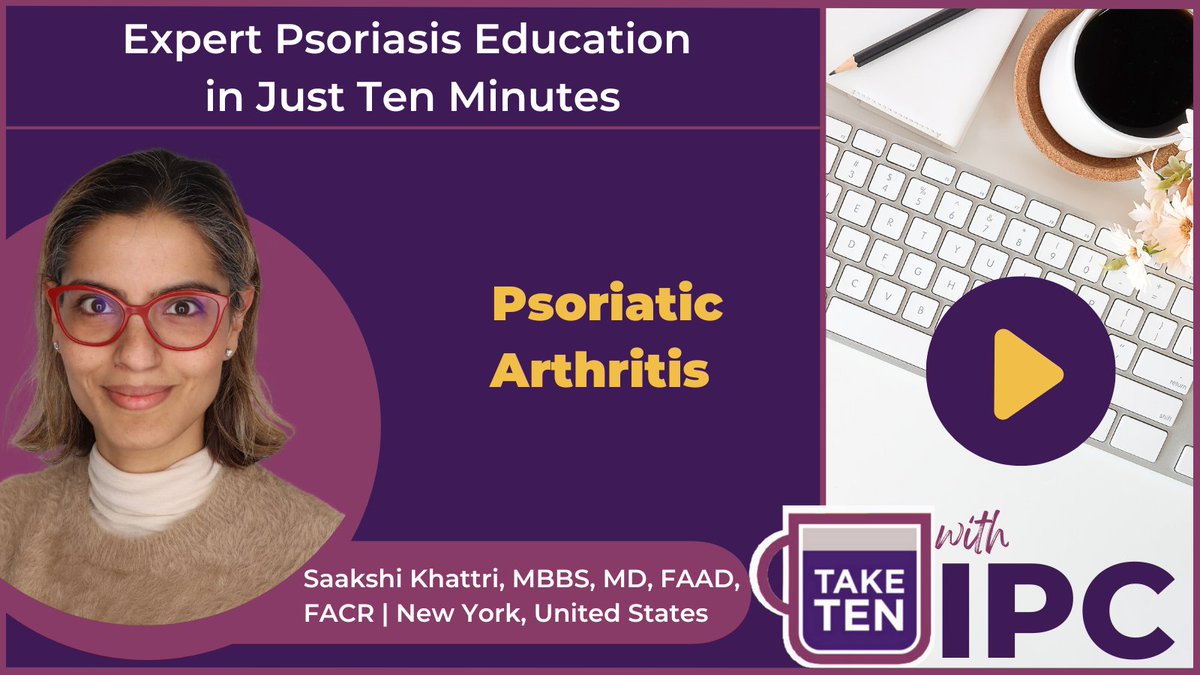IpcPs's tweet photo. Join #IPCCouncilor Saakshi Khattri for this #TakeTenWithIPC Video, where she investigates the disease burden of psoriatic arthritis (#PsA), offers insights into diagnosis, and provides clinical recommendations.
https://t.co/rgpsKKJZaE
#PsoriasisExpert #PsoriaticPsoriasis #IPC https://t.co/YagAuFlHxg