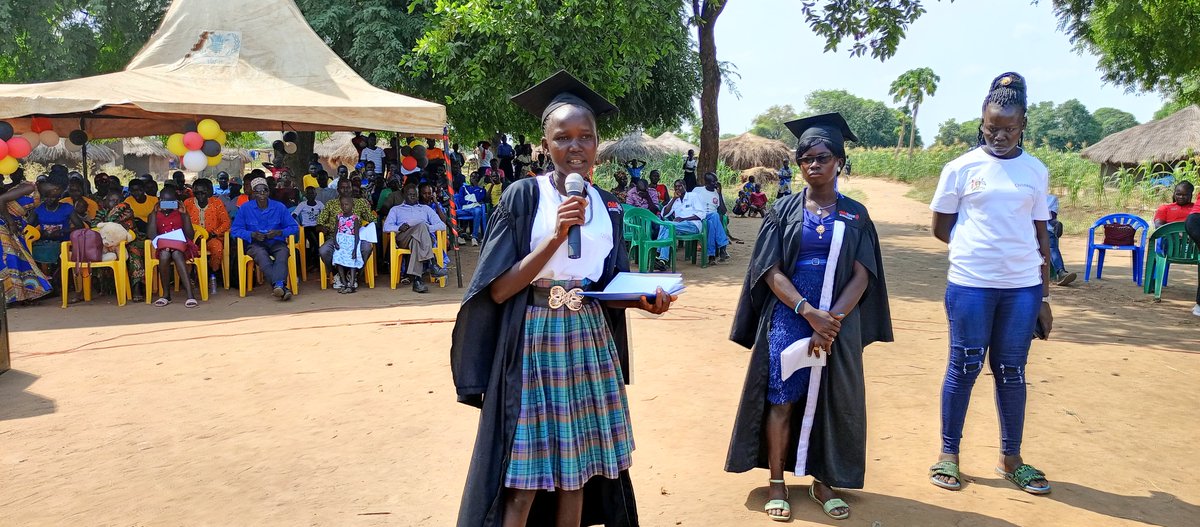 ChildVoice's tweet photo. It’s graduation time! Forty-six young ladies graduated from our Girl Empowerment Centers located in Imvepi Refugee Settlement. We are proud of each and every one and wish them all the best as they move forward into a brighter future!
#graduation https://t.co/GERWYLzRO3