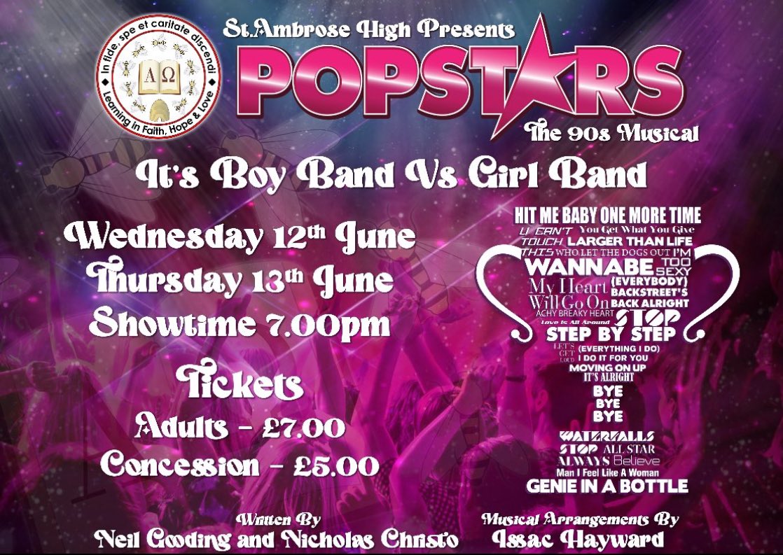 StAmbroseMusic1's tweet image. Sneak preview👀 from today’s rehearsal!  
STILL TIME TO GET TICKETS for Wednesday and Thursday! 🎤🤩
A show not to be missed! Tickets available from the Music Department or  contact the school office! Please come and support our fabulously talented young people! @stambrosehigh 🤩