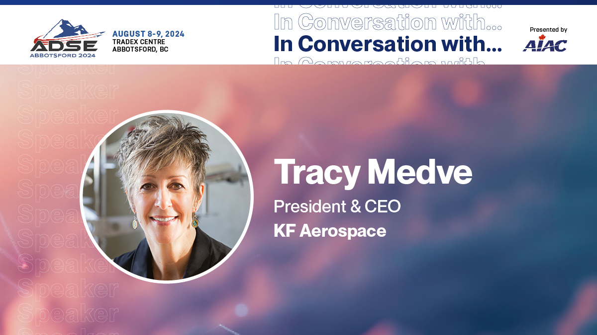 ADSEexpo's tweet photo. AIAC is pleased to announce that President and CEO of @KfAero, Tracy Medve, is joining the @ADSEexpo line-up!
Don’t miss In Conversation with Tracy Medve at #ADSE2024.
Register now: https://t.co/h3jxWQtXbN
#ADSE #CDNaerospace #aerospaceanddefence https://t.co/x1yG46qgV6