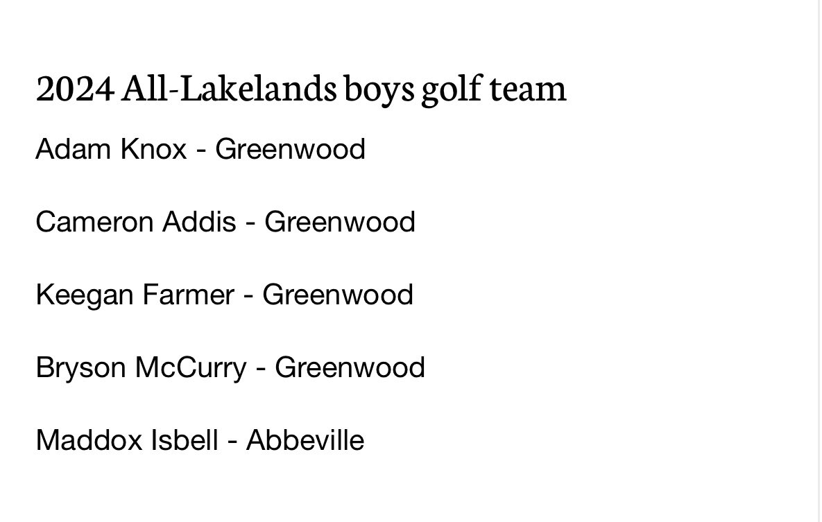 AHSpanthersGolf's tweet photo. Congratulations to Maddox on making the All-Lakelands team! https://t.co/IC3MO3ytvS