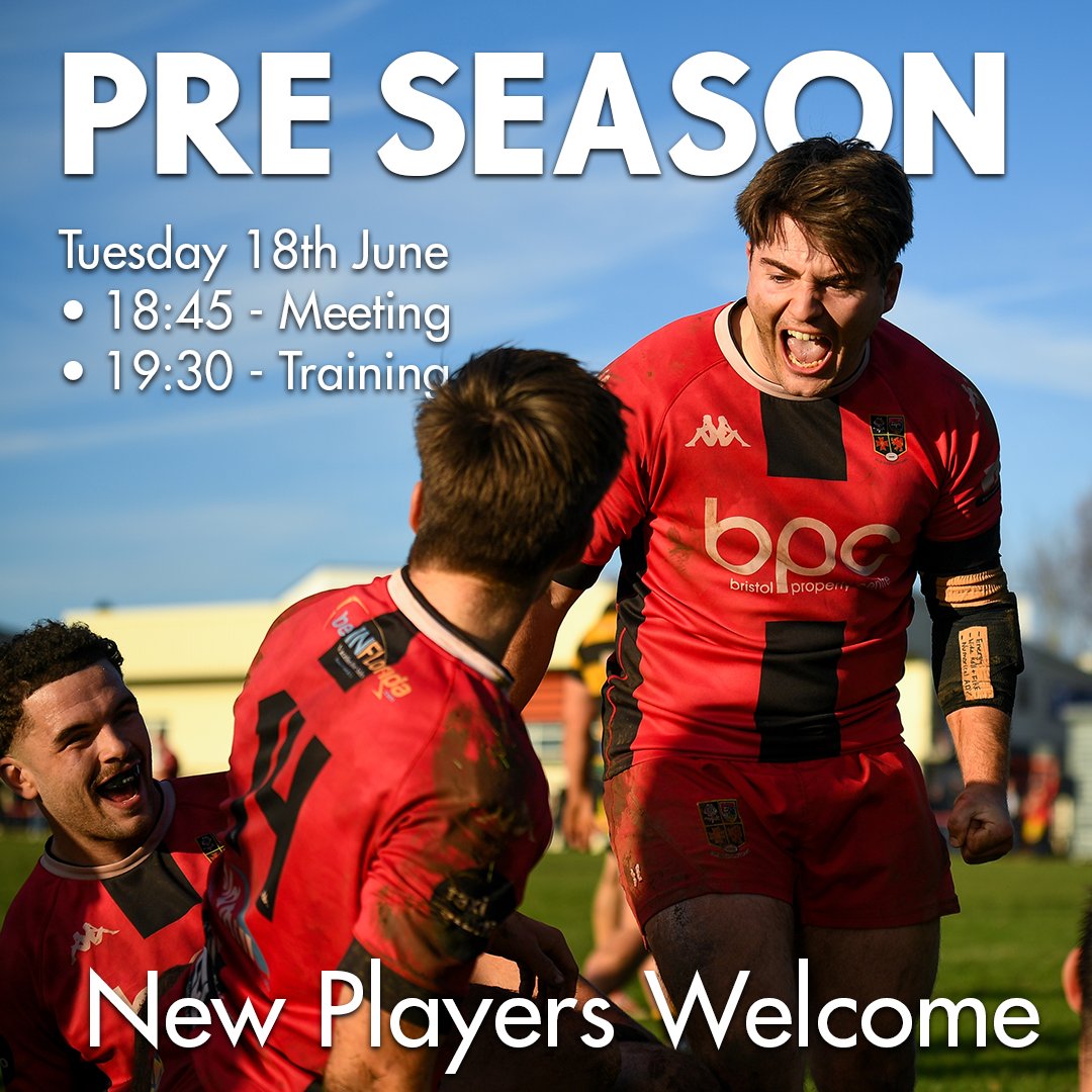 OldRedsRFC's tweet photo. ☀️ Preseason is approaching.
That's enough rest, we've got work to do.
Pre season is back for all senior players, starting on Tue 18th of June @ Scotland Lane
@swsportsnews
#UTR #preseason #vestsonly #summershere #dadbods #rugby #bristolrugby #rugbypreseason #nationalrugby https://t.co/9bOwSR3HsJ