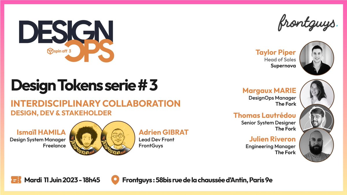 Join us in Paris tomorrow for a live panel with our customers TheFork!

Margaux, <a href="/thomaslautredou/">Thomas</a> and Julien will share how they manage their design tokens with Supernova and discuss how they collaborate across design and development.