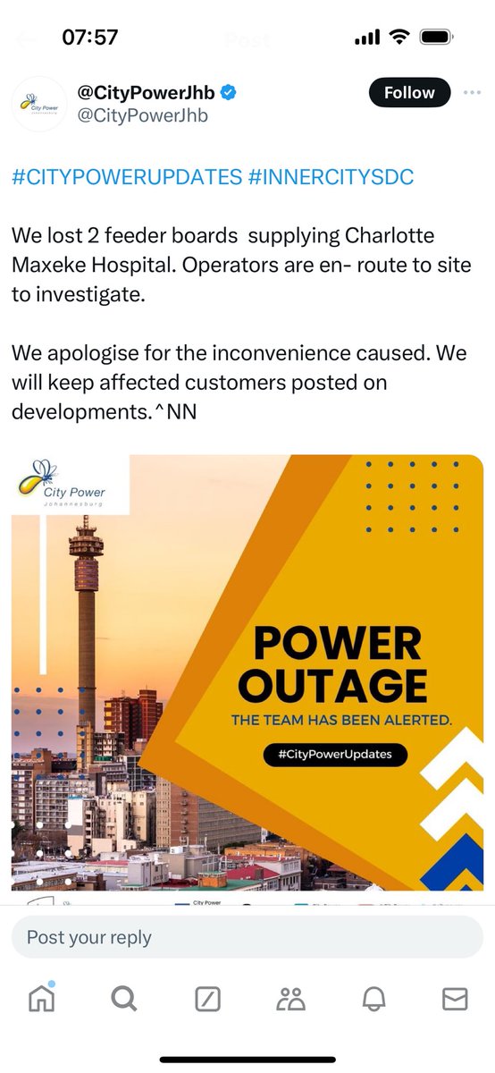 TshepiMti's tweet photo. @CityPowerJhb All we ask for is an update, 3 days no power, 3 days no communication!!! https://t.co/z1LMwgalWi