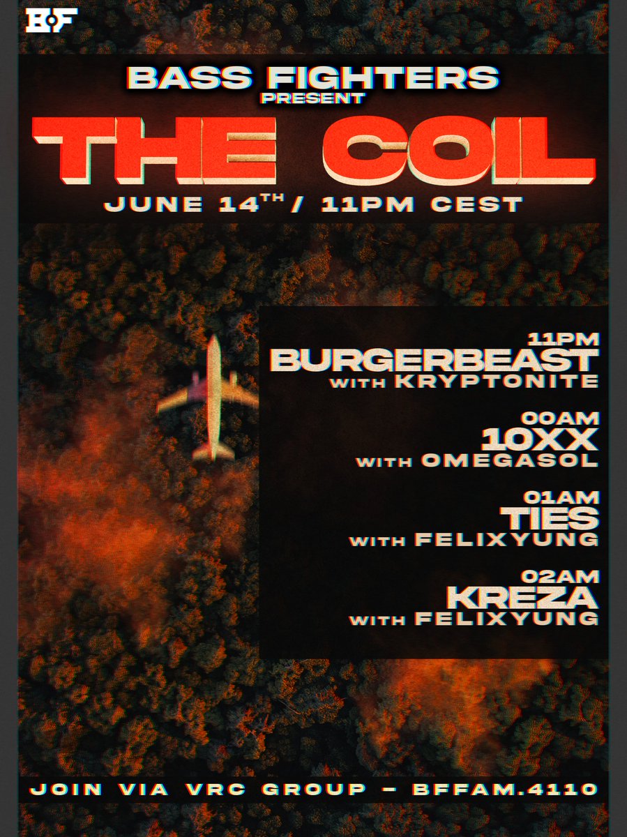 // THE COIL IS RETURNING, IT'S GUNFINGER TIME!☝🏽

JUNE 14TH, 9PM UTC/11PM CEST

BURGERBEAST x KRYPTONITE
10XX x OMEGASOL
TIES x FELIXYUNG
KREZA x FELIXYUNG

Group link in comments!