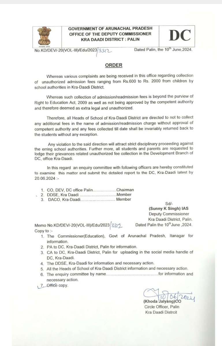 DCKraDaadi's tweet photo. Order reg. Collection of unauthorized admission fees https://t.co/CF6bq1CmgW
