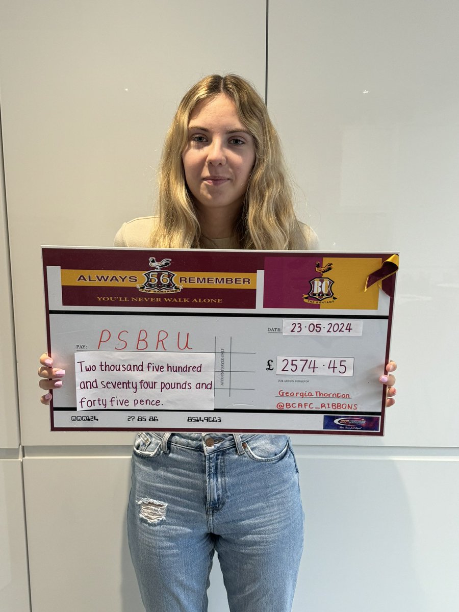 BCAFC_RIBBONS's tweet photo. Got my Twitter account back after it was deleted! 
Really happy to announce my total raised for this year is £2,574.45. This takes my overall total to £20,829.66. 
Thank you so much to everyone who has donated. The money has been sent over to @BradfoBurnsUnit tonight❤️🎗️
#BCAFC https://t.co/2ZiKZi8JS1