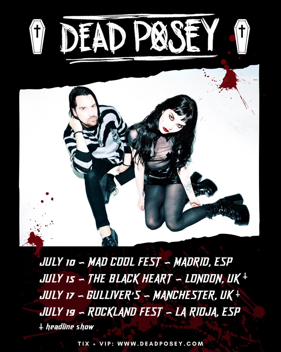 dead_posey's tweet photo. Hello Darlings - we’re summoning all of The Dead Posey Society members from the UK to join our séance this July! 🦇

🦇Tickets On Sale Now🦇
*vip on sale soon

The Black Heart 
https://t.co/ZsqeEp4cfr

Gullivers
https://t.co/g3cLb8Fm1C https://t.co/PVs8w88IGV