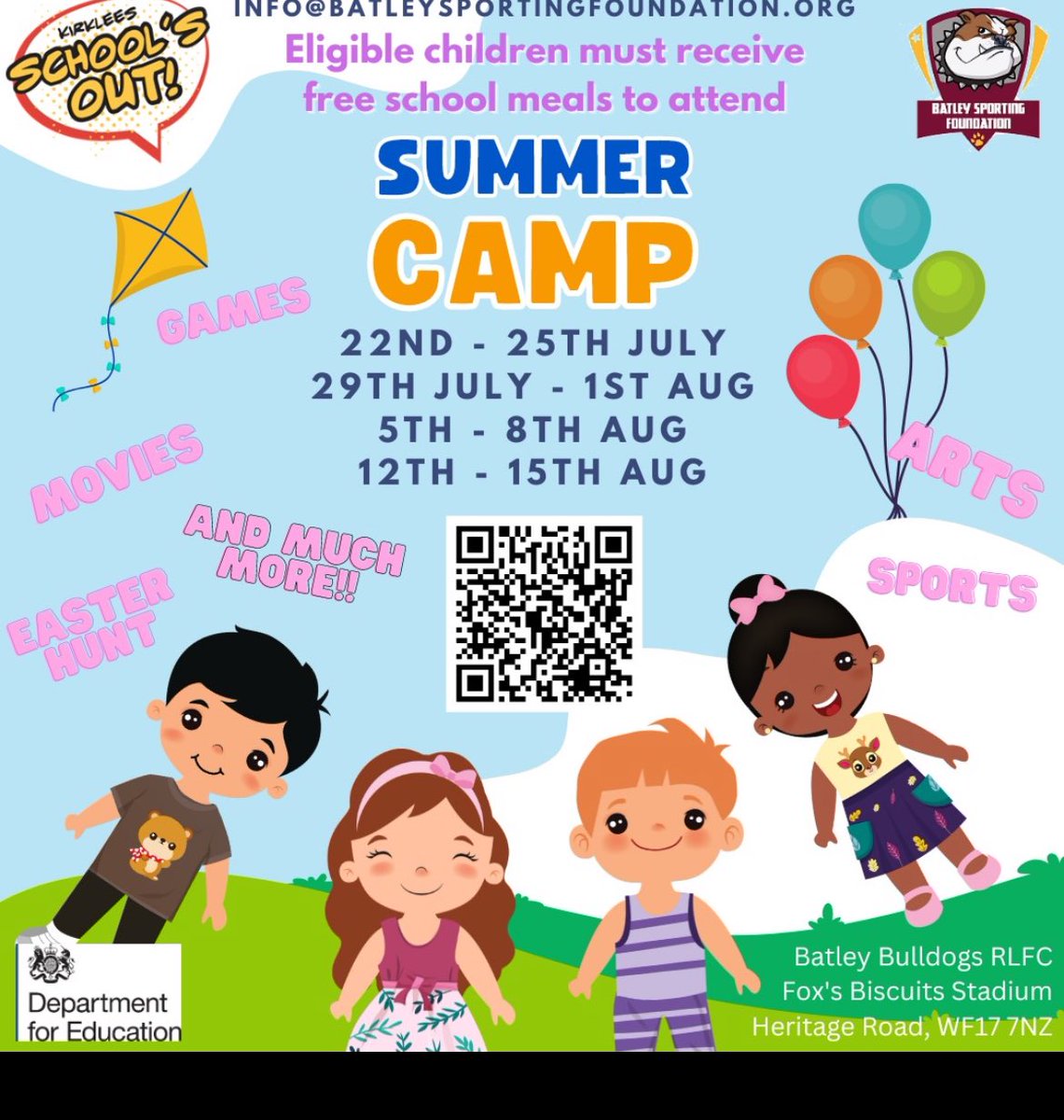 When schools out for summer!! 😀 Batley Bulldogs Summer Camp! 🏉
