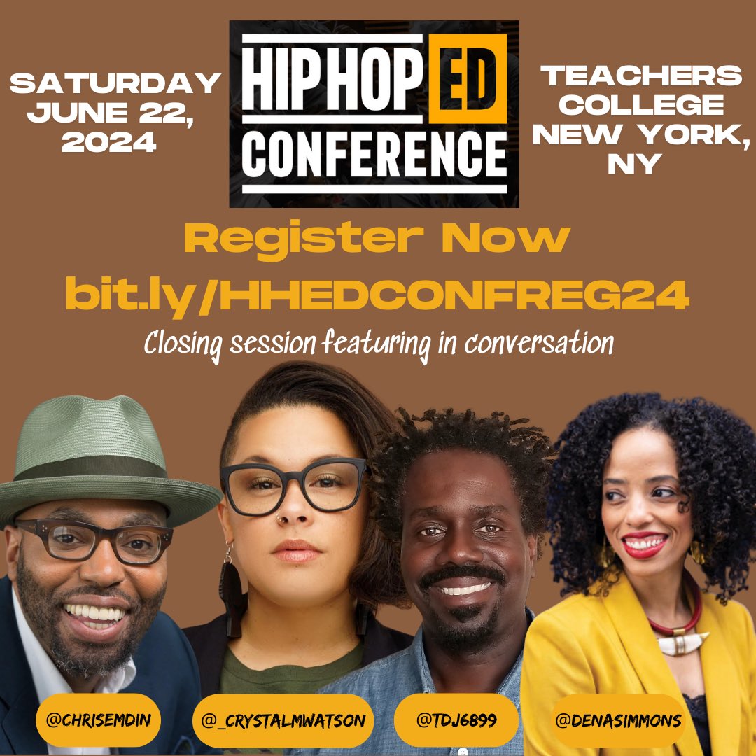 TheRealHipHopEd's tweet photo. Look who’s coming to the #HipHopEd conference and will bless the space. More to come, make sure you’re in the house https://t.co/pXfUdPMwpE @byLyricalFaith @_CrystalMWatson @kaleyy__ https://t.co/PUflRjLLlC