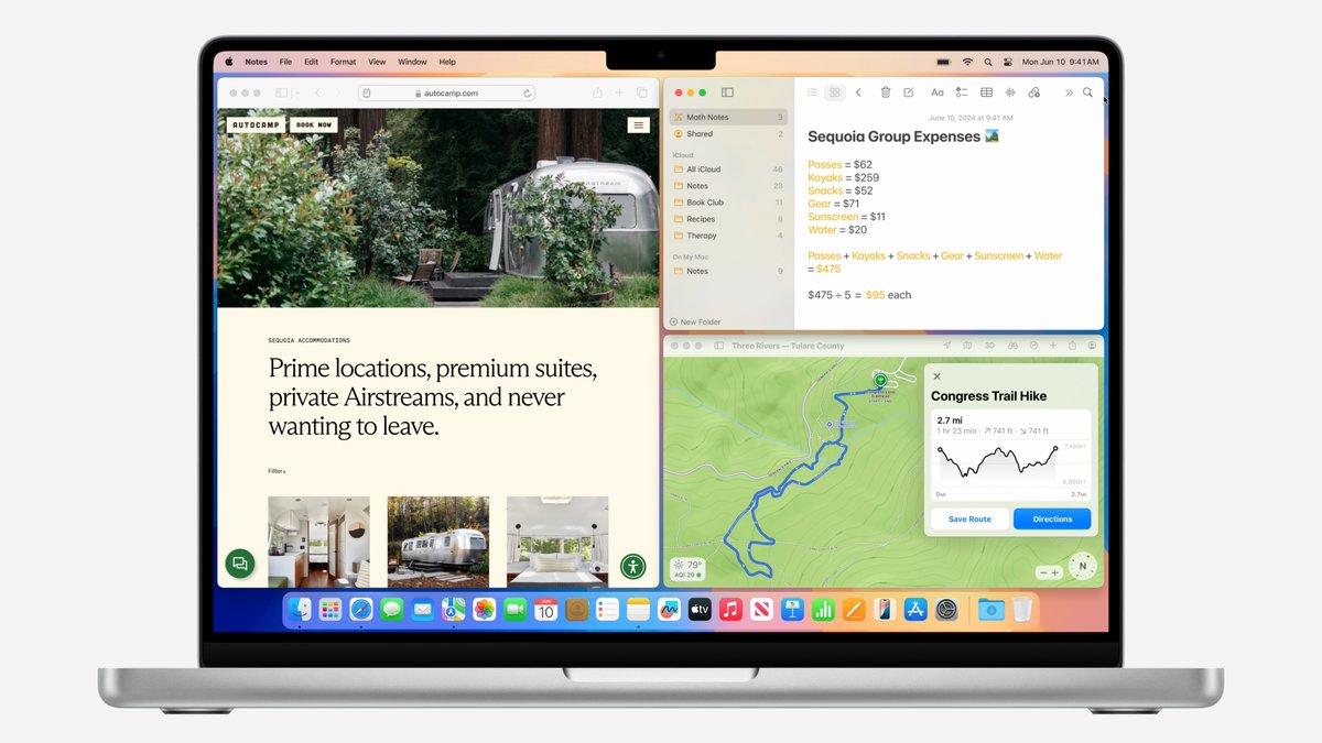 theapplehub's tweet photo. Tile snapping in macOS Sequoia #WWDC24 https://t.co/RX3T0xBkDr