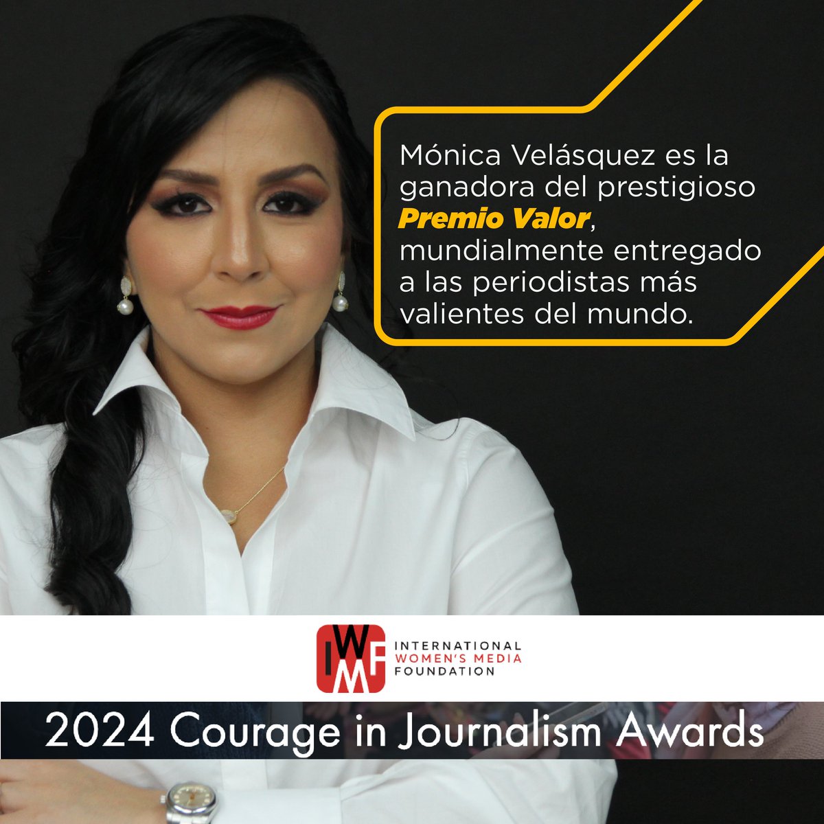 La Posta (@laposta_ecu) on Twitter photo A nuestra colega <a href="/MoniVelasquezV/">Mónica Velásquez</a> 💪🏽 le acaban de conceder el Premio Valor, mundialmente entregado a las periodistas más valientes, que entrega la International Women's Foundation <a href="/IWMF/">International Women's Media Foundation</a>. 
Este premio es un reconocimiento a su trabajo y valentía con los aportes que ha hecho a A nuestra colega <a href="/MoniVelasquezV/">Mónica Velásquez</a> 💪🏽 le acaban de conceder el Premio Valor, mundialmente entregado a las periodistas más valientes, que entrega la International Women's Foundation <a href="/IWMF/">International Women's Media Foundation</a>. 
Este premio es un reconocimiento a su trabajo y valentía con los aportes que ha hecho a