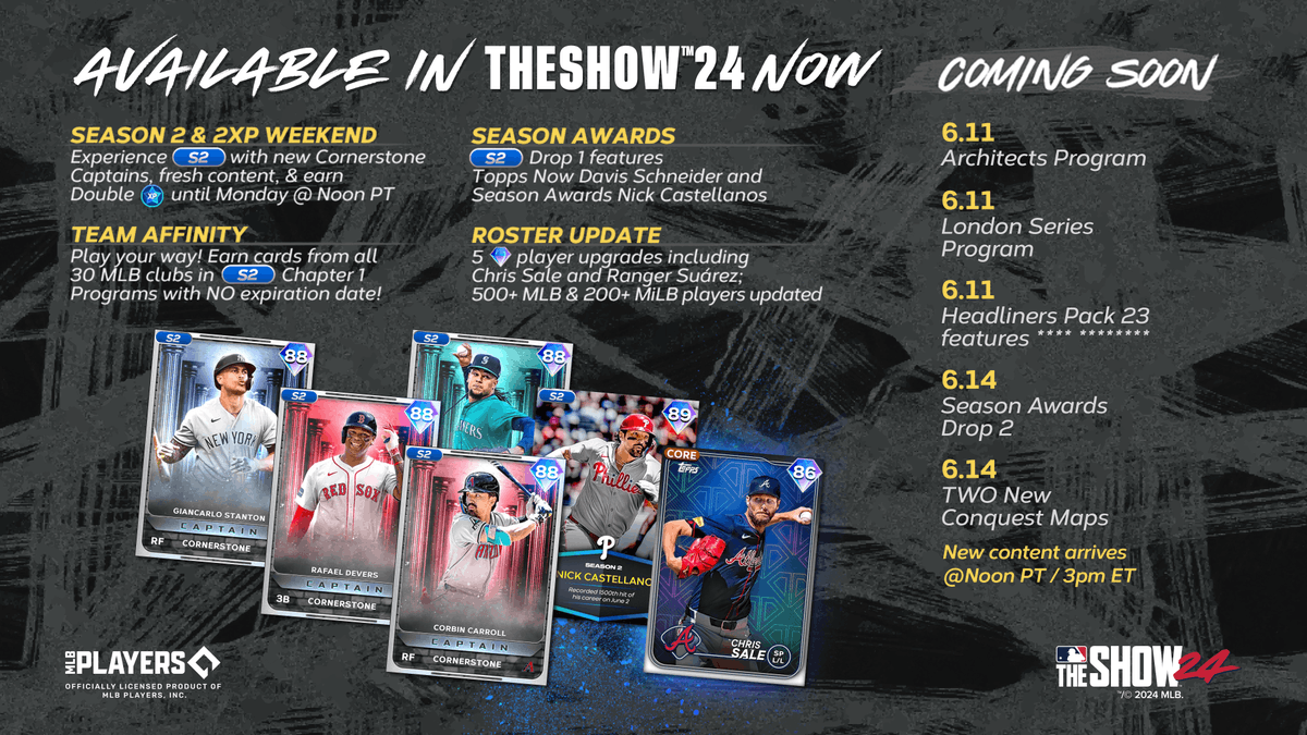 Take a look at what is available now and what is coming to #MLBTheShow 24! 👀📅