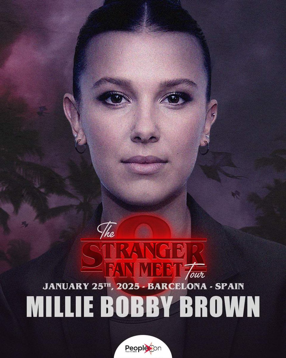 EuroConNet's tweet photo. GUEST ANNOUNCEMENT
#StrangerThingsFanMeet8 #STFM8 #Tour #PeopleCon #MilieBobbyBrown
Barcelona, Spain
25 January 2025
Antwerp, Belgium
26 January 2025
https://t.co/ZiTmaAdlPh https://t.co/AOPQGWikUN