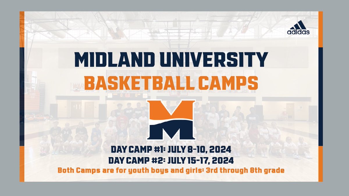 boys &amp; girls 3rd - 8th graders... 5 reasons to join our basketball skills camp in July. A fun environment, skill development, personalized coaching, games, &amp; competition. limited spots available. register today. 
midlandbasketballcamps.com/index.cfm