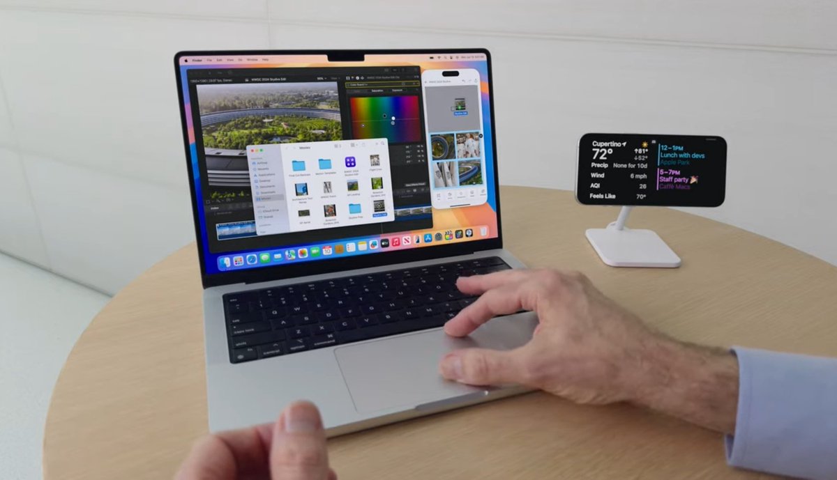 boxtobyte's tweet photo. MacOS 18 supports iPhone mirroring features.
#Apple #AppleEvent #MacOS18 #WWDC24 https://t.co/A73PxXuha9