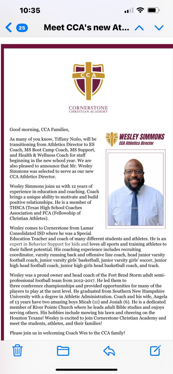 I prayed everyday for God to lead me to where he wants me. I will forever be grateful for my time in LCISD. The hardest thing for me is to leave my students and athletes as well as the many friendships that were made over the years. I will miss you!!

Cougar Nation, Let’s Goooo!!