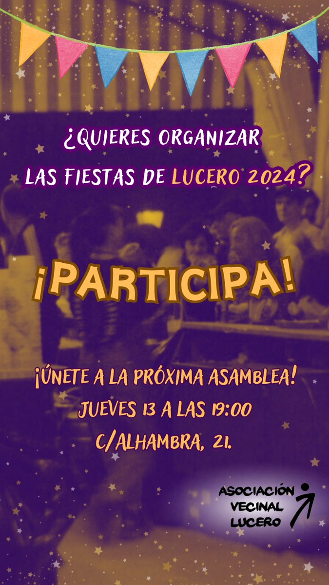 ¿Participarías en la preparación de las fiestas del barrio? ¿Quieres qué conlleva prepararlas?

Te invitamos a ser participe de las Fiestas de 2024 a acercarte a la Asociación este jueves 13 de junio a las 19 horas

Para luchar y para reír, autoorganización y solidaridad