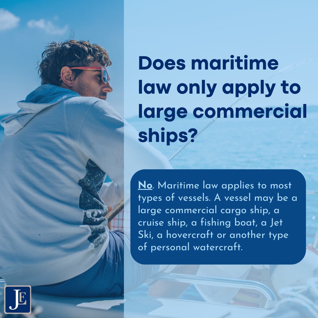 JoubertLawFirm's tweet image. Think maritime law is just for big ships? 🚤 Maritime law covers a wide range of vessels, from commercial cargo ships to personal watercraft like Jet Skis and hovercrafts. 

#MaritimeLaw #BoatingSafety #LegalKnowledge #TrustedAttorney #JoubertLawFirm #LouisianaLawyers