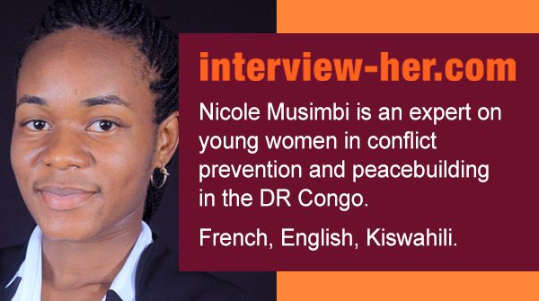 "It feels like the #DRC is forgotten or maybe willingly unseen." - Peace activist <a href="/MusimbiNicole/">Nicole Musimbi</a>  during <a href="/NobelWomen/">Nobel Women</a> online conversation about war that has  ensued her entire life. She's 26. 
She's on the <a href="/Interview_Her/">InterviewHer</a> site for media 📲interview-her.com/speaker/nicole…