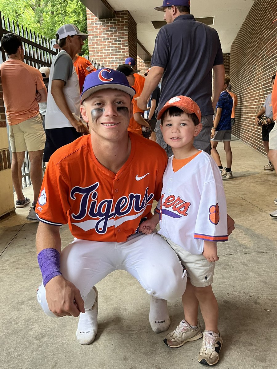 GeneDukesJr's tweet photo. @CamCannarella Cam, thanks for such an amazing season! Your biggest fan has fell in love with baseball because of you! He can’t wait to watch you again next year!! Go Tigers!! @ClemsonBaseball @1055TheROAR https://t.co/0O6XQ0XbnM