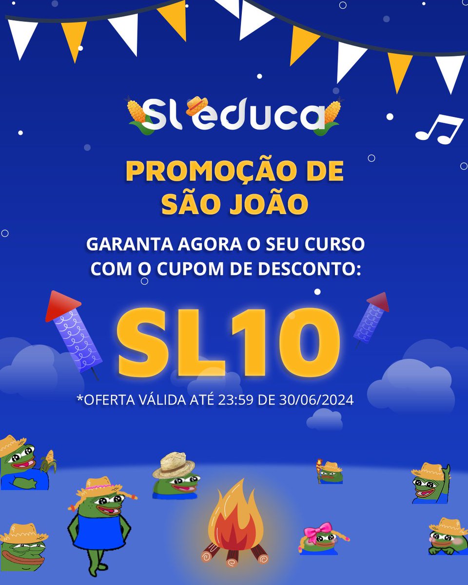OLHA O MÊS SEM CUPOM... gritos É MENTIRA!!!

Neste mês de Junho, utilize o cupom SL10 e ganhe 10% de Desconto para adquirir o acesso vitalício ao curso SL Moderação. Participe das aulas ao vivo e fique por dentro de todas as atualizações do curso. 🎓

Já bota o chapéu de palha, a