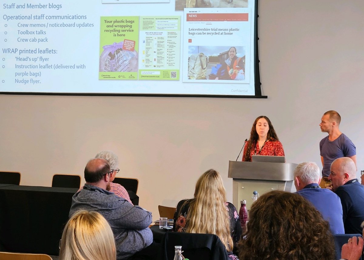 JohnRBright's tweet photo. Last week on behalf of @NWLeics, a colleague and I were kindly asked to speak at the @WhitespaceWS Connect Day. We spoke about the council's trial collection of plastic bags and wrapping in partnership with @suez - https://t.co/j3lV0kHxxc

Thanks @FrithResourceMt for the photos! https://t.co/liRnNGvxBd
