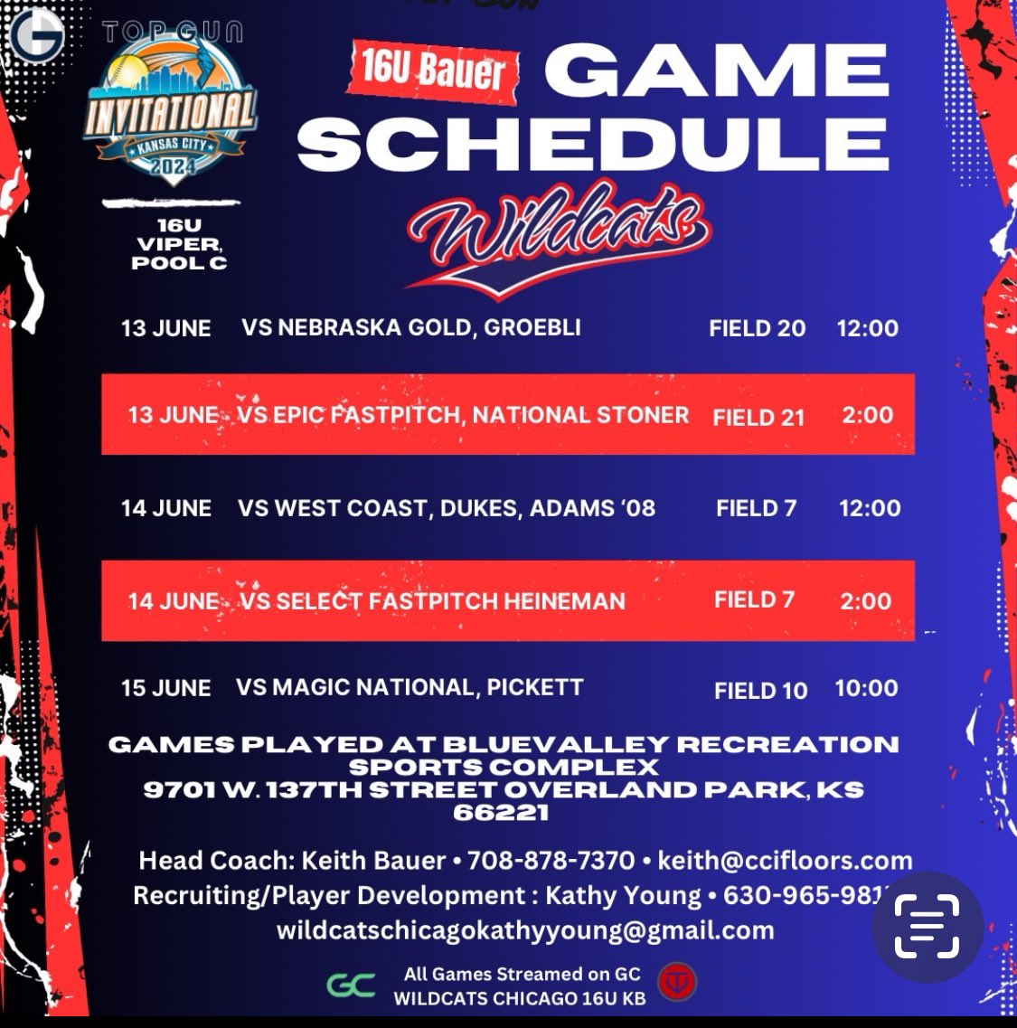 Looking forward to playing this week in Top Gun Invitational in Kansas City