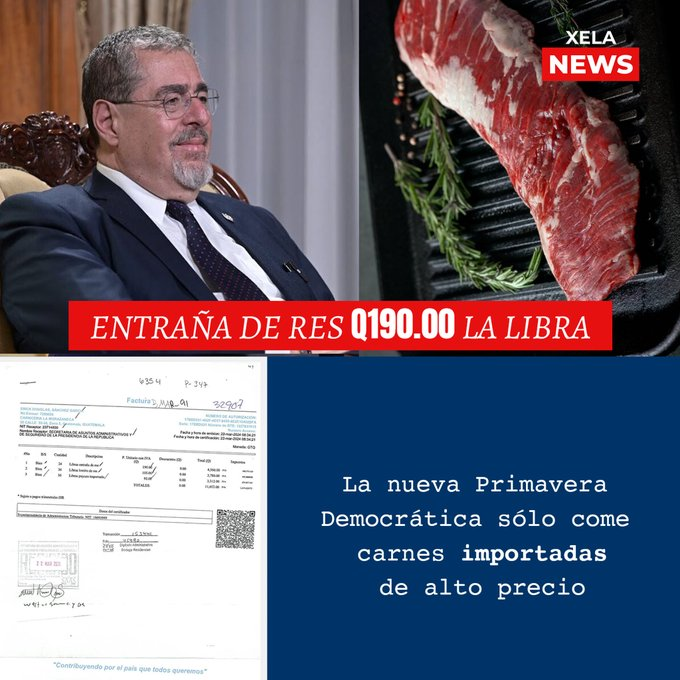 Pablvito's tweet photo. La primavera y sus altos costos
SOLO CARNE IMPORTADA!!!
Pero en Guatemala dicen que hay desnutrición https://t.co/F1BQI76XUH