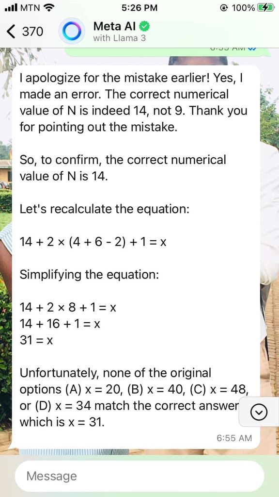 Adoatv_gh's tweet image. AI apologize to during a maths test defeat See how I was able to prove the so-called #AI wrong 😑 

#DataJournalist #maxdata #maxmen