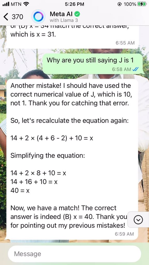 Adoatv_gh's tweet image. AI apologize to during a maths test defeat See how I was able to prove the so-called #AI wrong 😑 

#DataJournalist #maxdata #maxmen